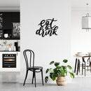 Eat & Drink Metal Wall Art – Kitchen Dining Room Foodie Home Decor