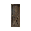 Finished & Unassembled Single X Design Pine Wood Barn Door Without Hardware