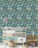 Butterflies Floral Wallpaper