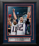 Julian Edelman & Tom Brady Super Bowl LIII New England Patriots 8" x 10" Framed Football Photo