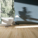 SPC Vinyl Rigid Core 7" Width 60" RL, 6mm Thick, 1.5mm IXPE Edelweiss Flamboyant Floors - Mazzia Collection Product shoot washroom view 3