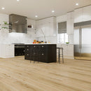SPC Vinyl Rigid Core 7" Width 60" RL, 6mm Thick, 1.5mm IXPE Edelweiss Flamboyant Floors - Mazzia Collection Product shoot Kitchen view 1