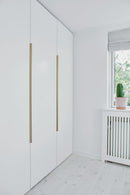 Brushed Bronze "Edge Straight" Tab Drawer Pulls