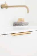 Brushed Bronze "Edge Straight" Tab Drawer Pulls