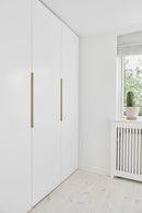 Brushed Bronze "Edge Straight" Tab Drawer Pulls
