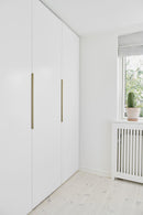 Brushed Bronze "Edge Straight" Tab Drawer Pulls