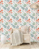Stylish Red Little Flowers Wallpaper Fashionable