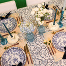 100% Organic Cotton - Eleanor Royal Blue Tablecloth