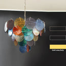 Colorful Disk Glass Round Chandelier