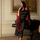 Sophia - Silk Scarf Shawl - Burgundy/Red