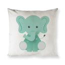 Elephant Cotton Canvas Pillow Cover