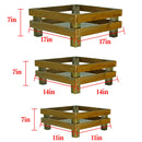 Elevated Redwood Planter Box Set with RootFlow™ Drainage (3 Sizes)