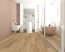 SPC Vinyl Rigid Core 7" Width 60" RL, 8mm Thick, 2mm IXPE Eligo Clay Galea Floors - Mazzia Collection Product shoot basin view