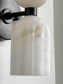 Elvara Twin Alabaster Pillar Wall Light