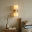 Elvara Twin Alabaster Pillar Wall Light