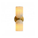 Elvara Twin Alabaster Pillar Wall Light
