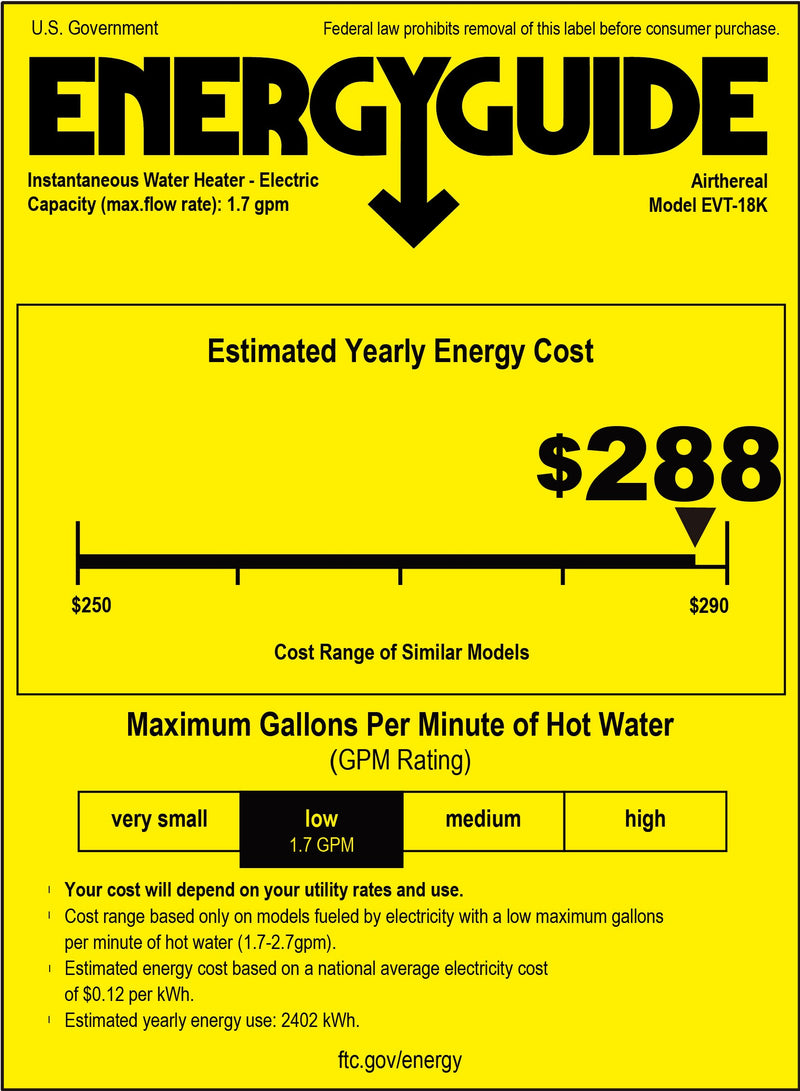 18 kW Electric Tankless Water Heater