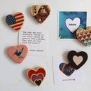 Engraved Heart Magnets