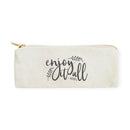Enjoy It All Cotton Canvas Pencil Case and Travel Pouch