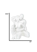 Entangled Romance Couple Sculpture // 19.5" White