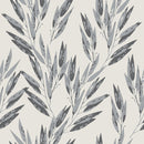 Contemporary Grey Leaves Wallpaper Fashionable High-Quality