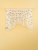 Ethereal Macrame Leaf Curtain Wall Hanging
