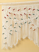 Ethereal Macrame Leaf Curtain Wall Hanging