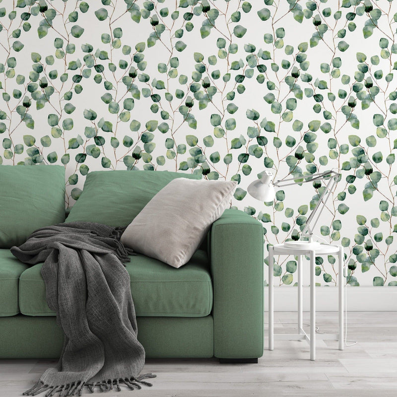 Eucalyptus Wallpaper - Removable Wallpaper - Self Adhesive WallPaper