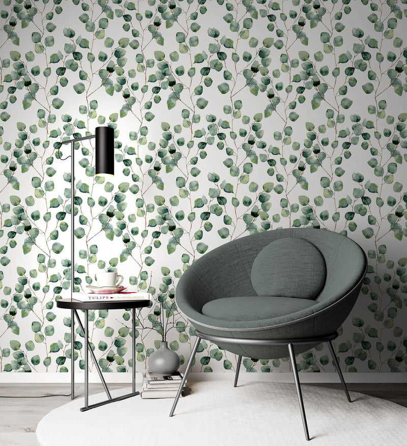 Eucalyptus Wallpaper - Removable Wallpaper - Self Adhesive WallPaper