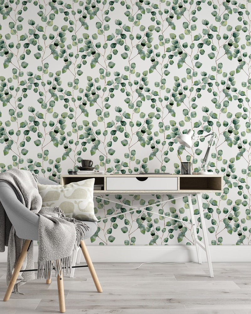 Eucalyptus Wallpaper - Removable Wallpaper - Self Adhesive WallPaper