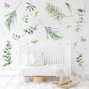 Giant Gray Leaves - Vinyl Nursery Wall Art Decals