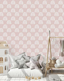 Voguish Pink Wallpaper with Rainbows