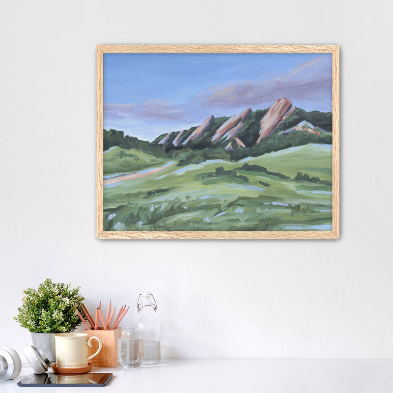 "Evening at the Flatirons" Art Print