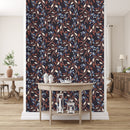 Contemporary Blue Berries Wallpaper Fashionable