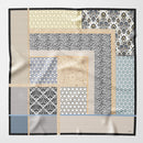 Dafne - Silk Scarf Shawl - Beige & Grey