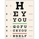 Eye Test Chart Car Magnet