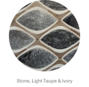EYE CAT – Contemporary Custom Rug in Cowhide