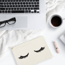 Closed Eyelashes Cotton Canvas Cosmetic Bag