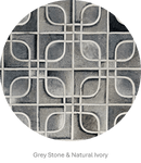 EYES – Geometric Cowhide Rug with Curved Motif