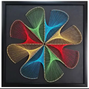 String Art DIY Kit - Rainbow Swirl. Wizardi Geometry Nail Painting F07-M12-2-DHGG29216