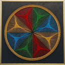 Starburst Spectrum. Geometry Nail String Art Kit by Wizardi F07-M12-2-DHGG29219