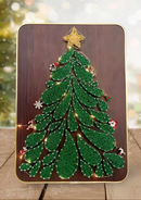 Feathered Green Christmas Tree String Art Kit by Wizardi F07-M12-6-DHACE13254