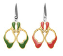 Craft Scissors for Felting & Embroidery Wizardi F07-M13-1-orange-green