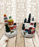 Festive House with Snowman. Christmas Village Wizardi F07-N1-3-Y26B