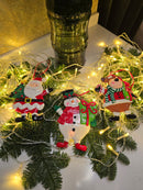 Christmas Ornament - Glossy Gingerbread Santa. Wizardi Festive Decoration F07-N2-13-SEE203A
