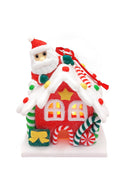 Gingerbread Snow House with Santa Christmas Festive Decoration by Wizardi F07-N2-18-EE403A