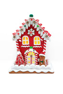 Gingerbread Snowy House with Gingerbread Man Christmas Festive Decoration by Wizardi F07-N2-22-A2561
