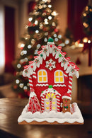 Gingerbread Snowy House with Gingerbread Man Christmas Festive Decoration by Wizardi F07-N2-22-A2561
