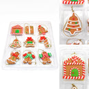 9 Small Gingerbread Christmas Festive Decoration by Wizardi F07-N2-3-W2597B