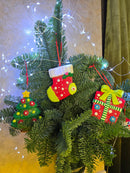 Christmas Ornament - Glossy Gingerbread Christmas Tree. Wizardi Festive Decoration F07-N2-6-A2585A